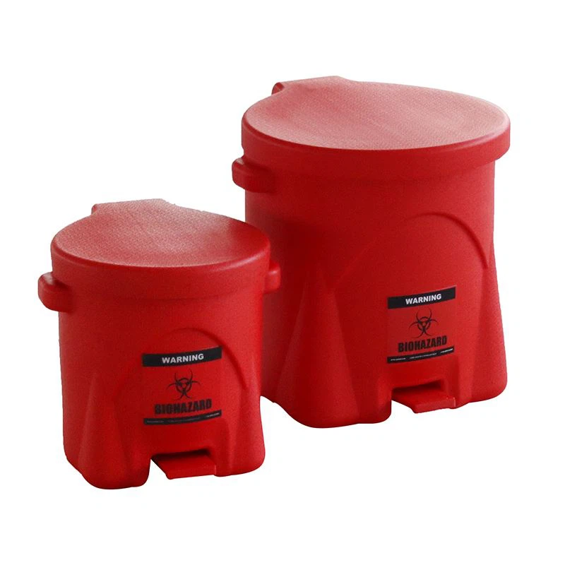 Biohazard Step-On Waste Cans For Safe Waste Disposal